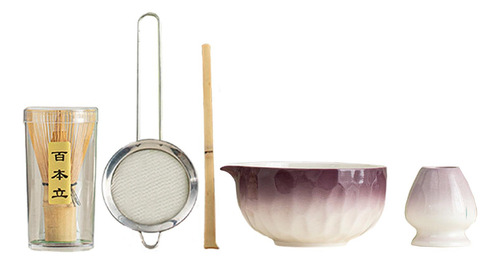 5x Matcha Set Matcha Bowl Con, Herramientas De Púrpura