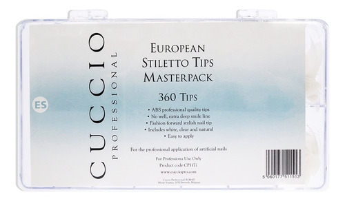 Tips Para Uñas Stiletto Cuccio Pro Masterpack 360 Unidades