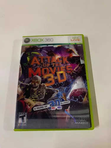 Jogo Xbox 360 Attack Of The Movies 3d Original Mídia Física