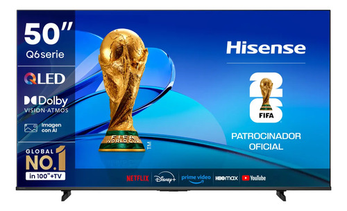 Hisense Smart Tv Qled 50 50Q6Qv 4K Negro