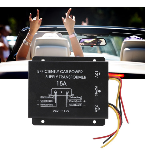 For Regulador Reductor 24v A 12v Convertidor De Coche 15a