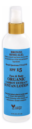 Bronzo Sensuale Spf 15 Sunscreen Deep Golden Tanning Locion 