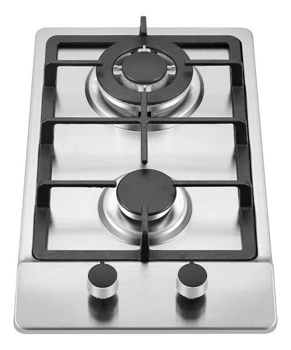 Encimera A Gas Acero Inoxidable 2 Quemadores Gris 220v