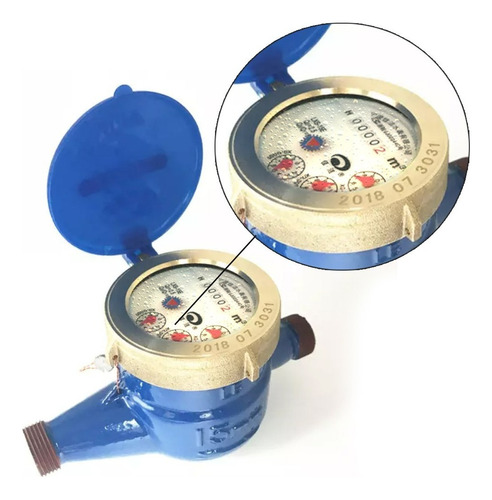 Medidor Remarcador Agua 1/2 Conexiones 15mm