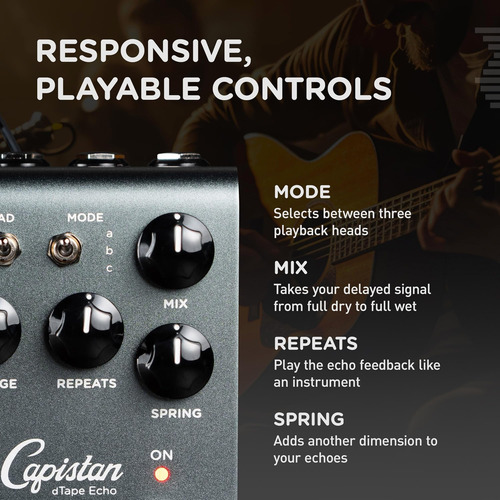 Strymon El Capistan V2 Dtape Echo Pedal Para Guitarra Para G