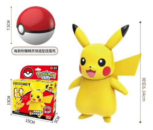 Figura Pokémon Con Pokebola Para Ensamblar Original