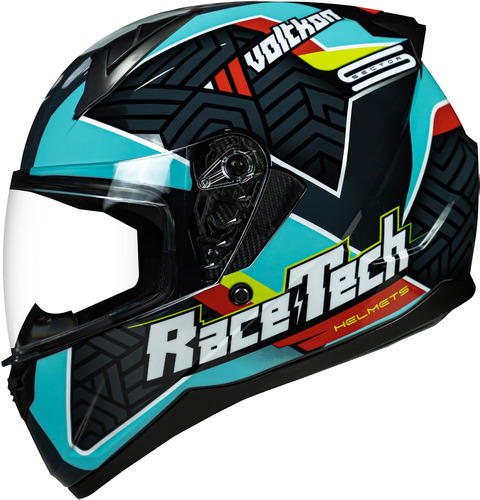 Capacete Masculino Feminino Race Tech Sector Voltkon Verde Cor Verde/Água Tamanho do capacete 58