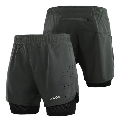 Pantalones Cortos Deportivos Running Active 2 En 1 De Secado