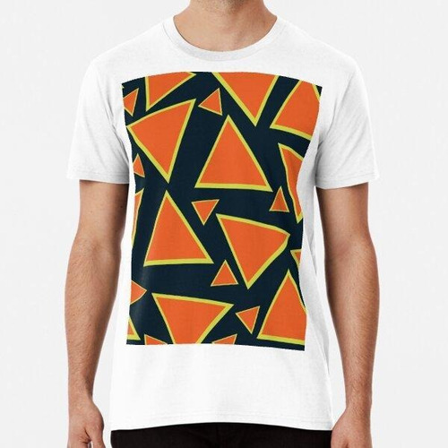 Remera Triangle Pattern Orange Algodon Premium 