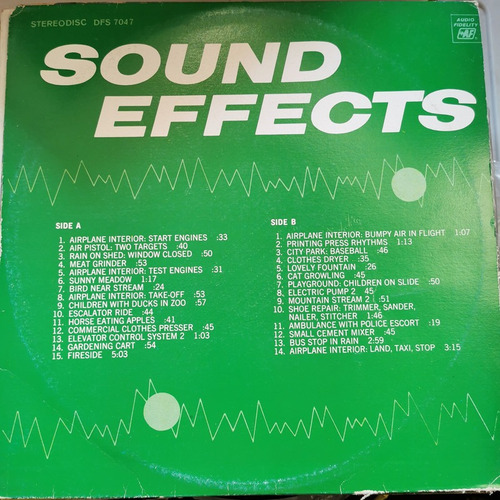 Disco Lp:sound Effects- Varios Sonidos