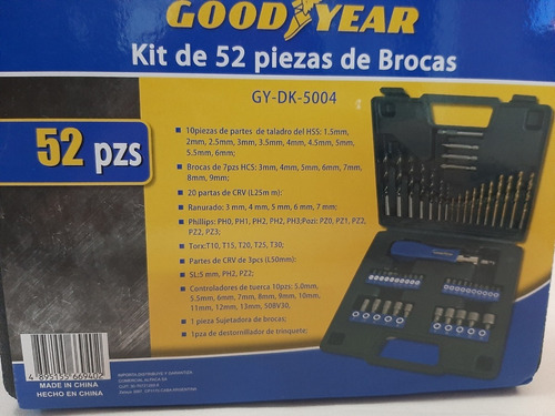 Set Kit Herramientas Good Year 52 Piezas Valija Mechas