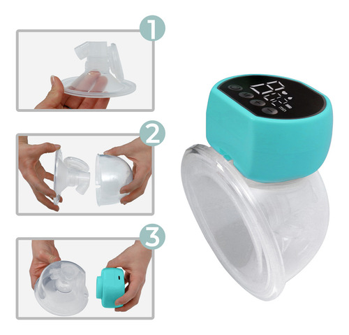 Extractor De Leche Automático KIDDOS Eléctrico Portátil Cómodo Practico Invisible, Para Viaje Compacto Ligero Ergonómico Silencioso Saca Leche Color Azul