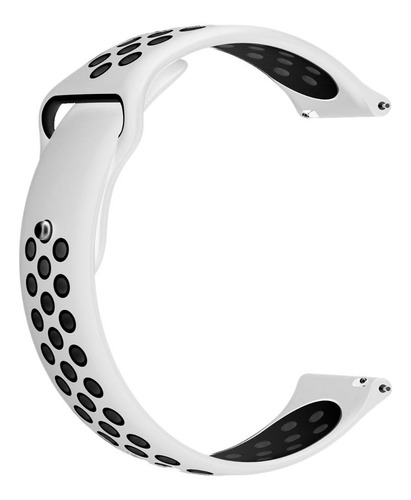 Correa Deportiva Transpirable Para Huawei Watch Gt3 Pro 46mm Blanco/negro 2.2 Cm