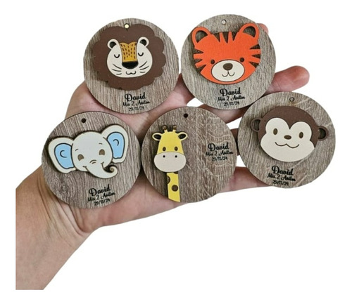 Llaveros Animales De La Selva Personalizados Souvenir X 30