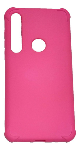 Funda Genérica Anti Impacto rosa chicle con diseño liso para Motorola Moto Moto G8 Plus