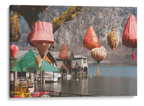 Canvas Lab Cuadro Las Casitas En El Lago 60x40