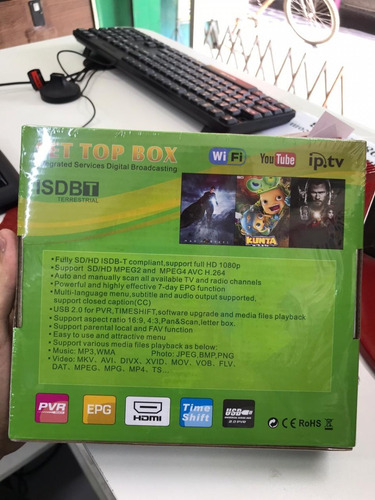 Conversor Tv Sinal Digital Isdb-t Set Top Box Full Hd Hdmi