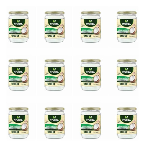 Imagem 1 de 1 de Copra Óleo De Coco Virgem 500ml (kit C/12)