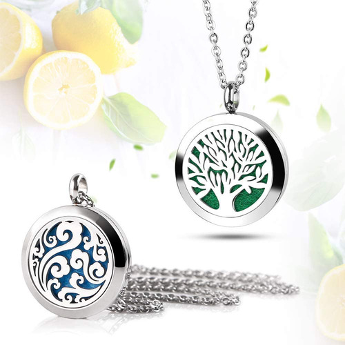 2 Collares Difusores De Aceite Esencial (árbol De La Vida Y