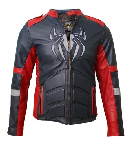 Imagen 1 de 10 de Chamarra Spiderman Piel De Borrego
