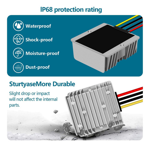 Convertidor De Paso Hacia Abajo De 12v 30a 360w Dc 24v A 12v