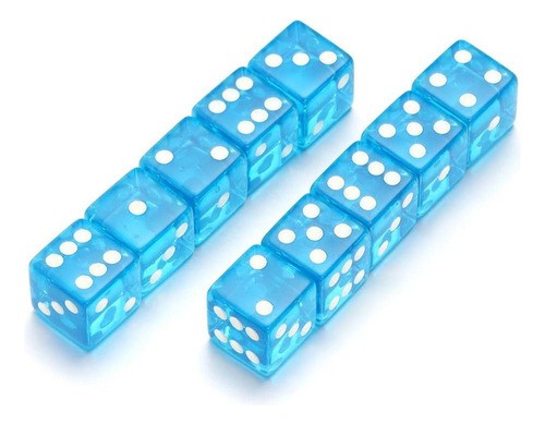 Juego De Dados Acrílicos Poliédricos De 19 Mm Y 6 Caras, ...