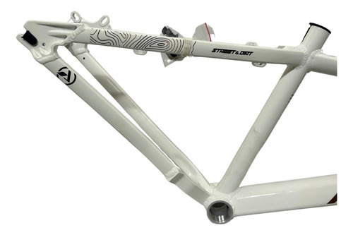 Quadro Absolute Brutus Pro Modelo Aro 26 Freeride Grau Cor Branco/dourado