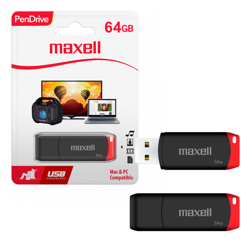 Pendrive Usb 64gb Maxell Usbpd-64 Compatible Mac Y Windows