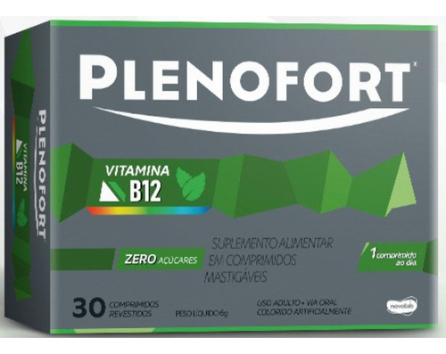 Suplemento Alimentar Novolab Plenofort B12 Comprimidos Masti