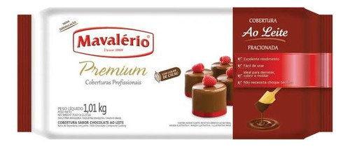 Barra De Chocolate Mavalério Premium 1kg Ao Leite 