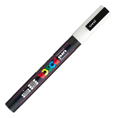 Caneta Posca Pc-3m White Ponta Fina 1,5mm