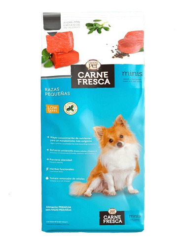Imagen 1 de 1 de Carne Fresca Adulto Raza Pequeña 15 Kg