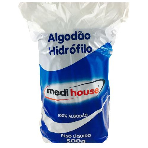 Algodão Hidrófilo 500g Medi House - Absorção E Pureza