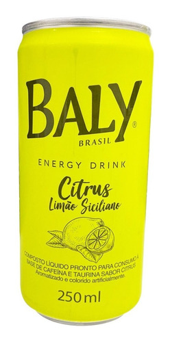 Energético Baly Citrus Limão Siciliano Lata 250ml