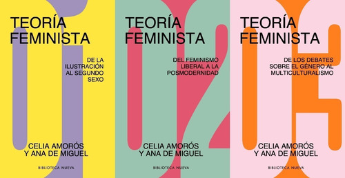Teoría Feminista (pack 3 Libros) Celia Amorós Y Otras...