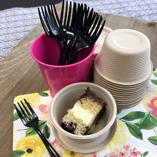 Tazas Y Tapas De Soufflé De 2 Onzas, 100% Biodegradables Y C