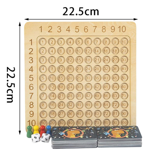 . Montessori A Multiplication Games Square Times Table Tray
