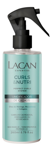 Spray Umidificador Curls & Nutri Lacan 260ml Cabelo Cacheado