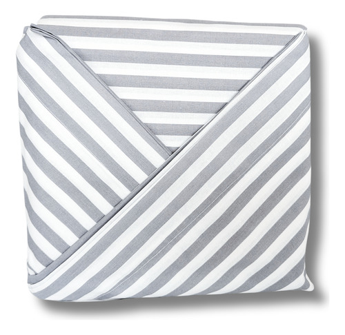 Juego De Sábanas Rebeca Algodón 200 Estampada - King Size Color Rayas Gris Diseño De La Tela Estampado