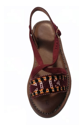 Imagen 2 de 3 de Huarache Suela Acojinada Con Textil Tamazulápam. Aripo