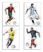 Comprar Pósters De Fútbol De Messi, Ronaldo, Mbappé Y Neymar