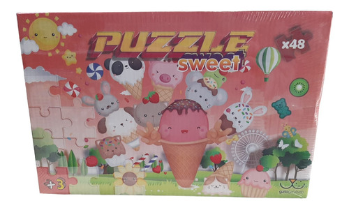 Puzzle Sweet 48 Piezas Gato Garabato Rompe Cabezas