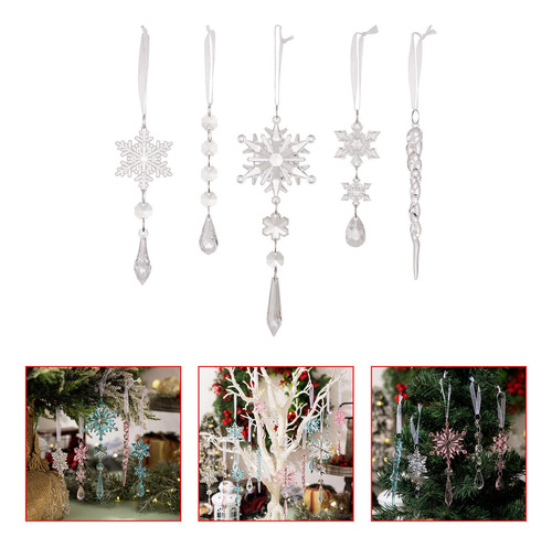 3 X 5x Adornos De Copos De Nieve Copos De Nieve Decoraciones
