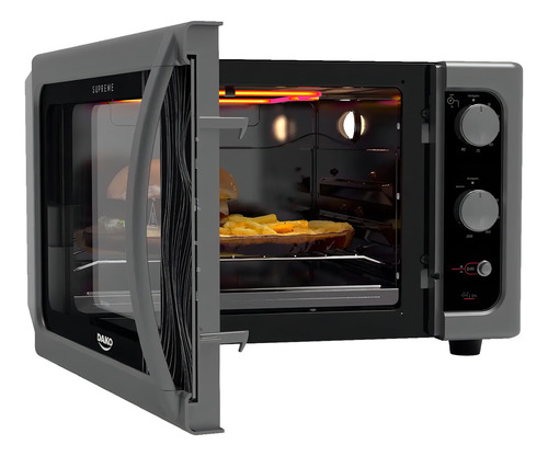 Forno de Bancada Elétrico Titanium com Grill Dourador Dako Supreme 44 Litros