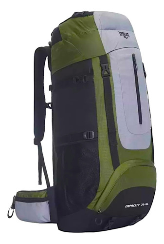 Mochila Mochilero Everlast Trekking Reforzada 16221 Verde