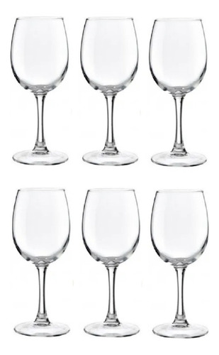 Set De 6 Copas Vino Tinto Deliglass - Globalchile