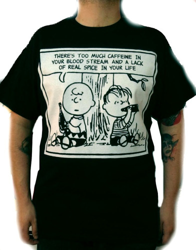 Polera Serigrafia Charlie Brown Snoopy Comic