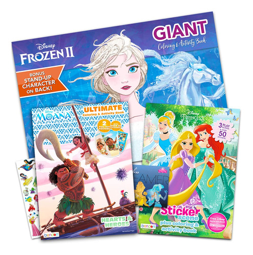 Princess Frozen - Juego De Libros Para Colorear Y Ac.