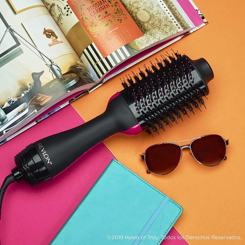 Imagen 7 de 7 de Cepillo Secador Voluminizador Revlon Pro Original Rosa Negro