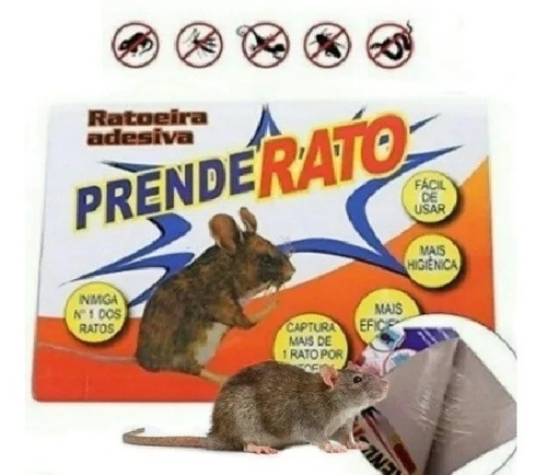 Trampa Pegamento Adhesiva Sin Veneno Para Ratas Ratones X Un
